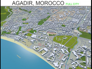 agadir city morocco 20km 3D Модель
