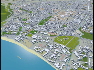 agadir city morocco 20km 3D Model
