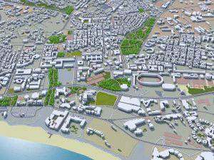 agadir city morocco 20km 3D Model