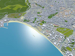 agadir city morocco 20km 3D Model