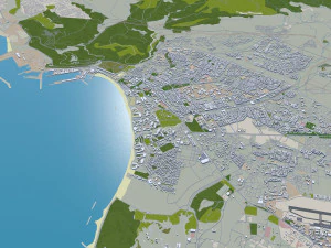 agadir city morocco 20km 3D Model