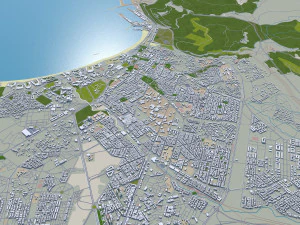 agadir city morocco 20km 3D Model