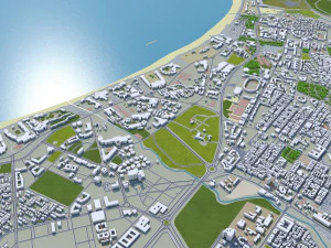 agadir city morocco 20km 3D Model