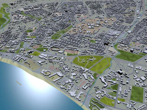 agadir city morocco 20km 3D Model