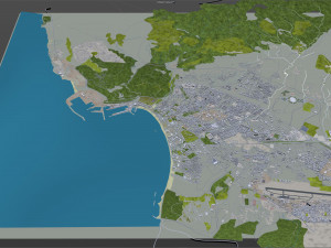 agadir city morocco 20km 3D Модель