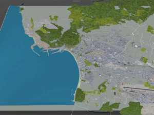 agadir city morocco 20km 3D Model