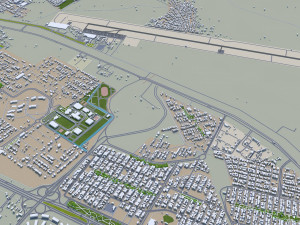 ahvaz city iran 50km Model 3D