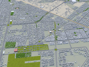 ahvaz city iran 50km Model 3D