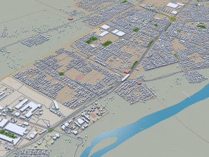 ahvaz city iran 50km Model 3D
