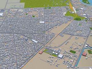 ahvaz city iran 50km Model 3D