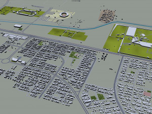 ahvaz city iran 50km Model 3D