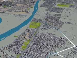 ahvaz city iran 50km Model 3D