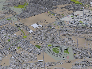 ahvaz city iran 50km Model 3D