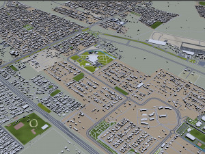 ahvaz city iran 50km Model 3D