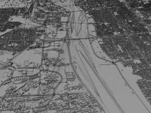 ahvaz city iran 50km Model 3D