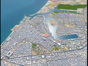 아지만시 UAE 40km 3D 모델