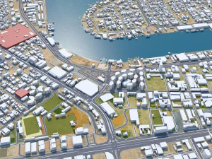 아지만시 UAE 40km 3D 모델