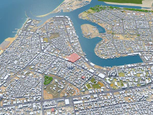 아지만시 UAE 40km 3D 모델