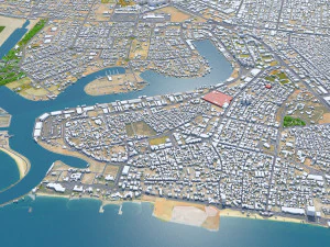 아지만시 UAE 40km 3D 모델