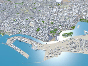 아지만시 UAE 40km 3D 모델