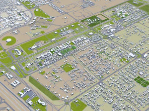 아지만시 UAE 40km 3D 모델