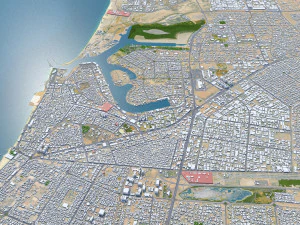 아지만시 UAE 40km 3D 모델