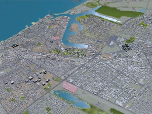 아지만시 UAE 40km 3D 모델