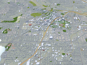 akron city ohio 25km 3D 모델