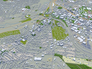 akron city ohio 25km 3D 모델