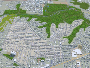 akron city ohio 25km 3D 모델