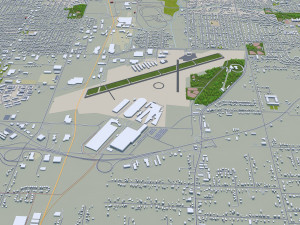 akron city ohio 25km 3D 모델