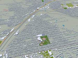 akron city ohio 25km 3D 모델