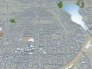 akron city ohio 25km 3D 모델