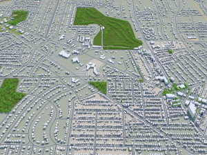 akron city ohio 25km 3D 모델