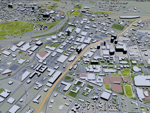 akron city ohio 25km 3D 모델