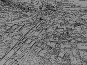 akron city ohio 25km 3D 모델