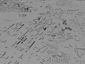 akron city ohio 25km 3D Model