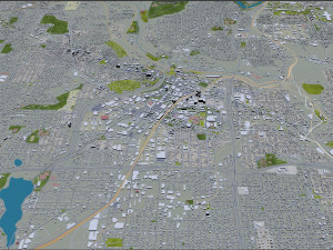 akron city ohio 25km 3D 모델