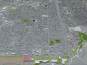 akron city ohio 25km 3D 모델