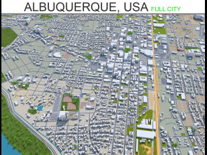 albuquerque city new mexico 50km 3D Model