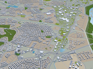 albuquerque city new mexico 50km 3D मॉडल