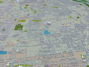 albuquerque city new mexico 50km 3D मॉडल