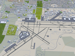 albuquerque city new mexico 50km 3D मॉडल