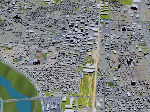 albuquerque city new mexico 50km 3D मॉडल