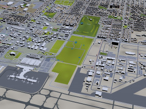albuquerque city new mexico 50km 3D मॉडल