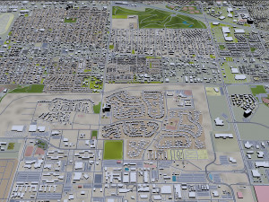 albuquerque city new mexico 50km 3D मॉडल