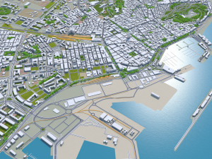 alicante city spain 40km Model 3D