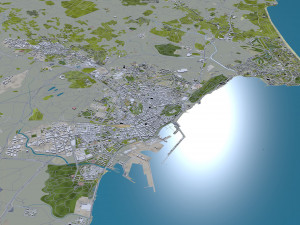 alicante city spain 40km Model 3D
