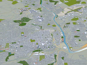 allentown city pennsylvania 30 km 3D Model