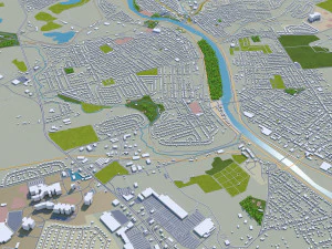 allentown city pennsylvania 30 km 3D Model